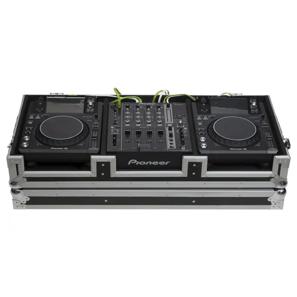 Flight case reproductor | Pioneer XDJ | 1000/DJM750MK2 o Denondj SC6000M/X1850 | Ruedas | Negro