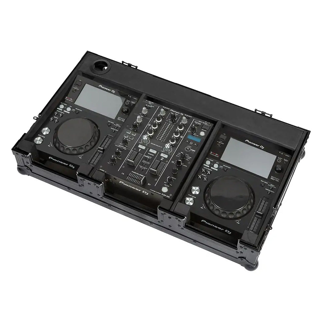 Flight case reproductor | Pioneer® XDJ | 700 / CDJ | 350/ DJM | 450 | Negro