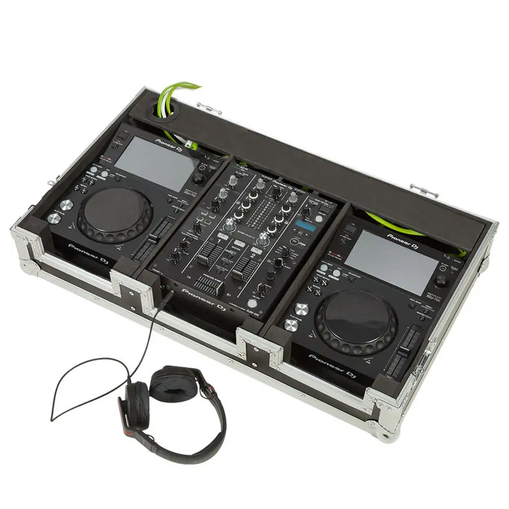 Flight case reproductor | Pioneer® XDJ | 700 / CDJ | 350/ DJM | 450 | Plata