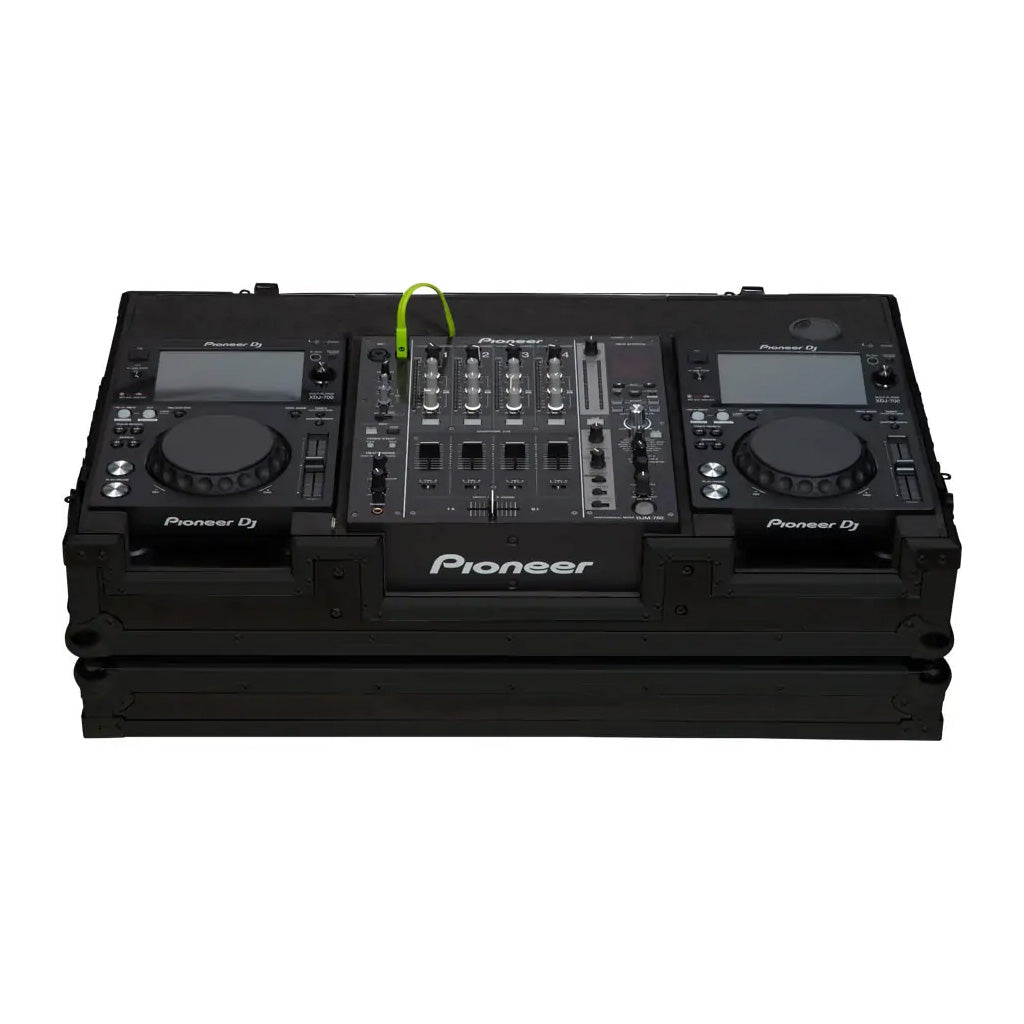Flight case reproductor | Pioneer® XDJ | 700 / CDJ | 350/ DJM | 750MK2 | Ruedas | Negro