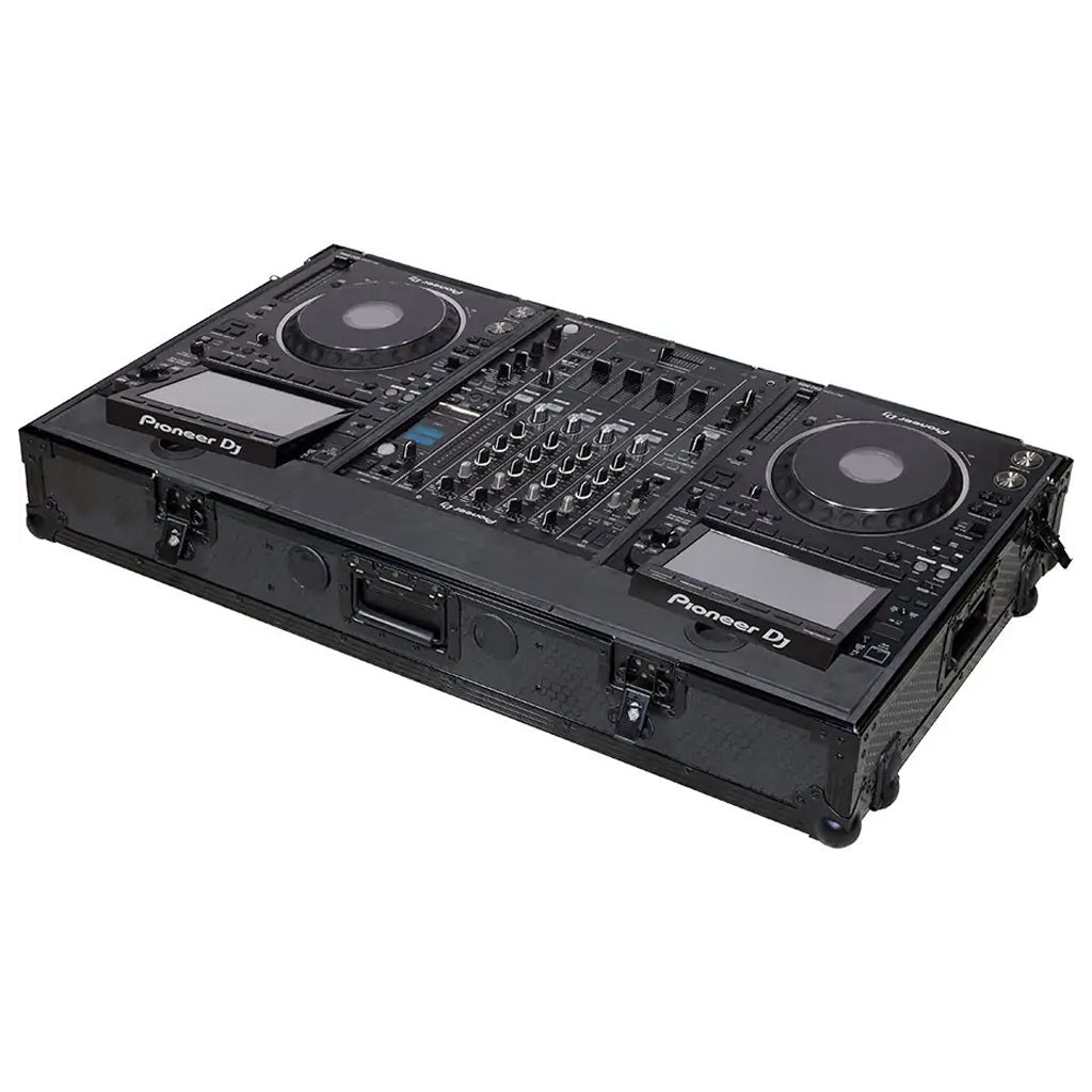 Flight case reproductor | Pioneer® CDJ | 3000 / DJM | 900NXS2 | Ruedas | Negro