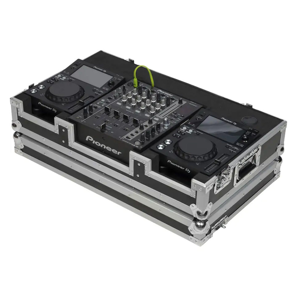 Flight case reproductor | Pioneer® XDJ | 700 / CDJ | 350/ DJM | 750MK2 | Ruedas |Plata
