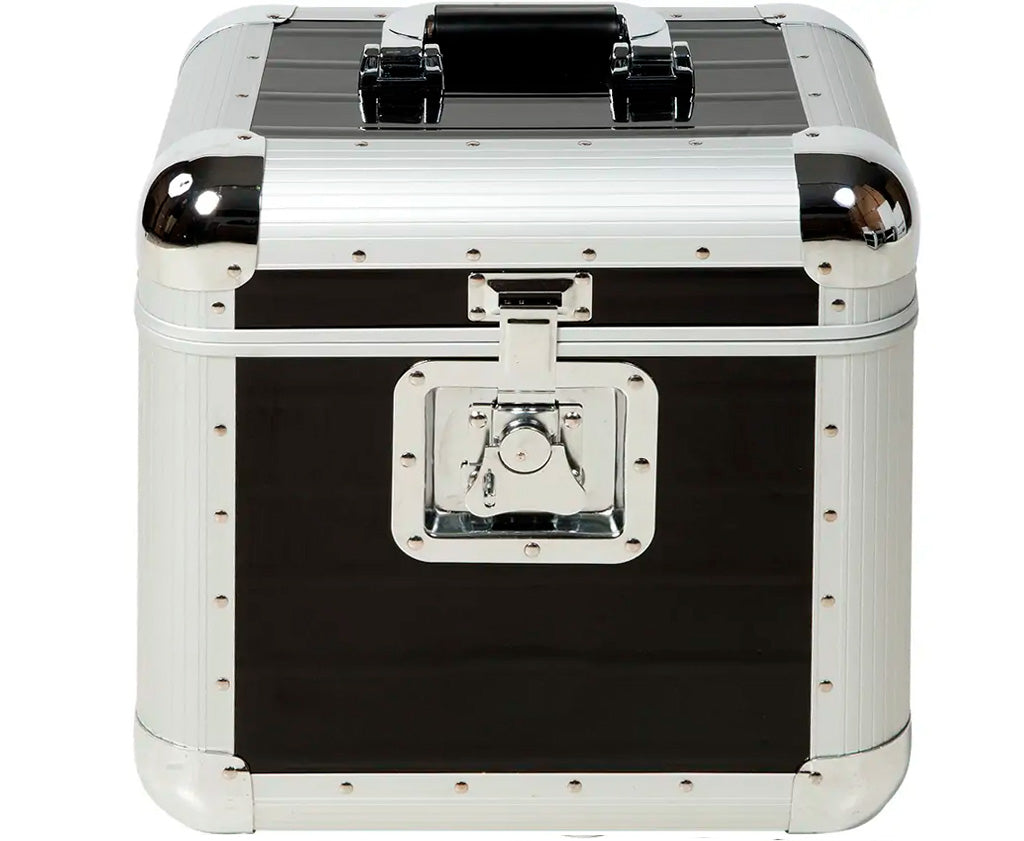 Maleta para DJ | 80 Discos vinilo LP | Negro