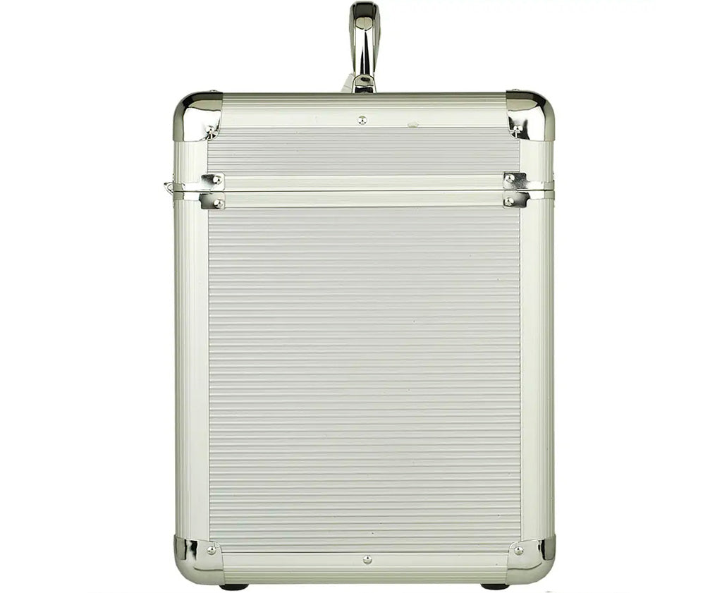 Maleta para DJ | 80 Discos vinilo | Plata