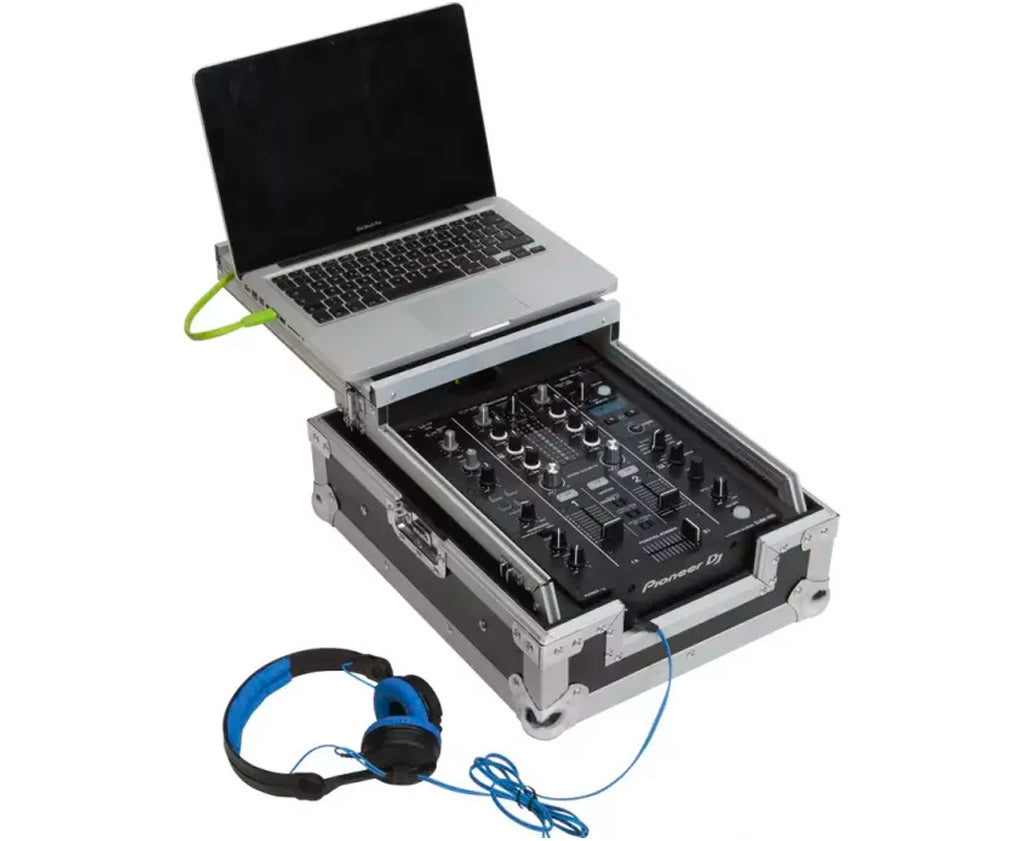 Flight case Multi formato | CDJ/Mixer 10" | Soporte ordenador | Plata