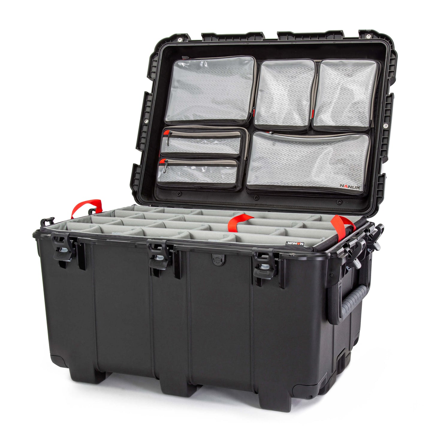 Maleta para kit fotográfico | Nanuk 975 |organizador en la tapa y divisor | Negro