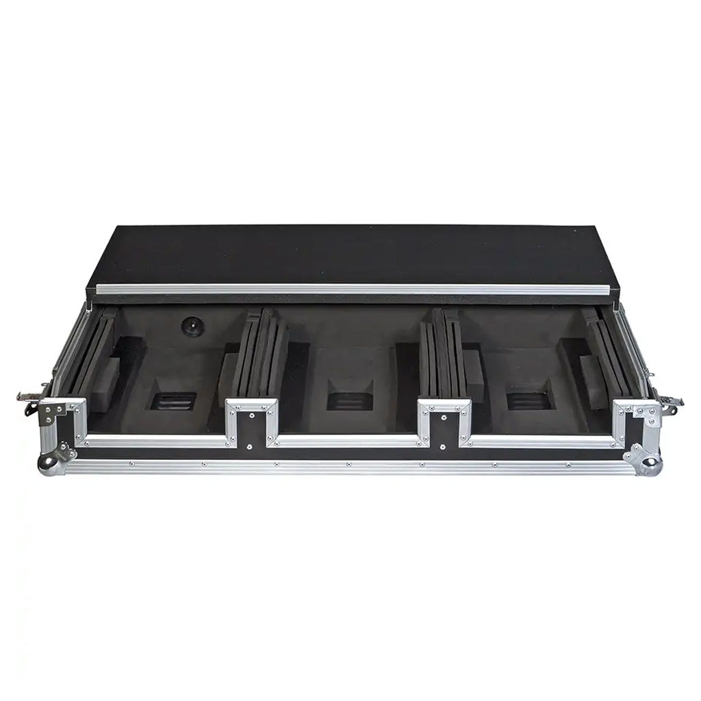 Flight case reproductor | Pioneer CDJ | 2000NXS2/ DJM | 900NXS2 | Soporte ordenador y ruedas |Plata