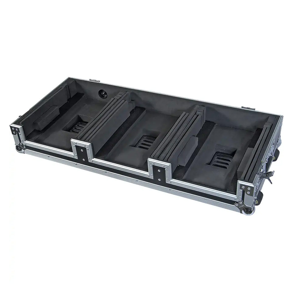 Flightcase reproductor | Pioneer XDJ | 1000/DJM750MK2 o Denondj SC6000M/X1850 | Ruedas | Plata