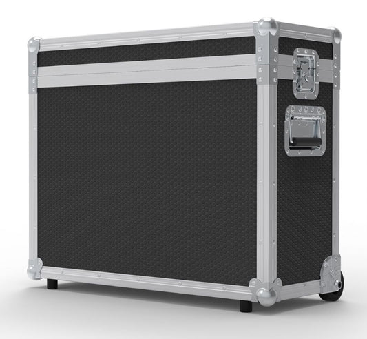 Flightcase para 2 pantallas | Monitor 19" | Trolley y ruedas