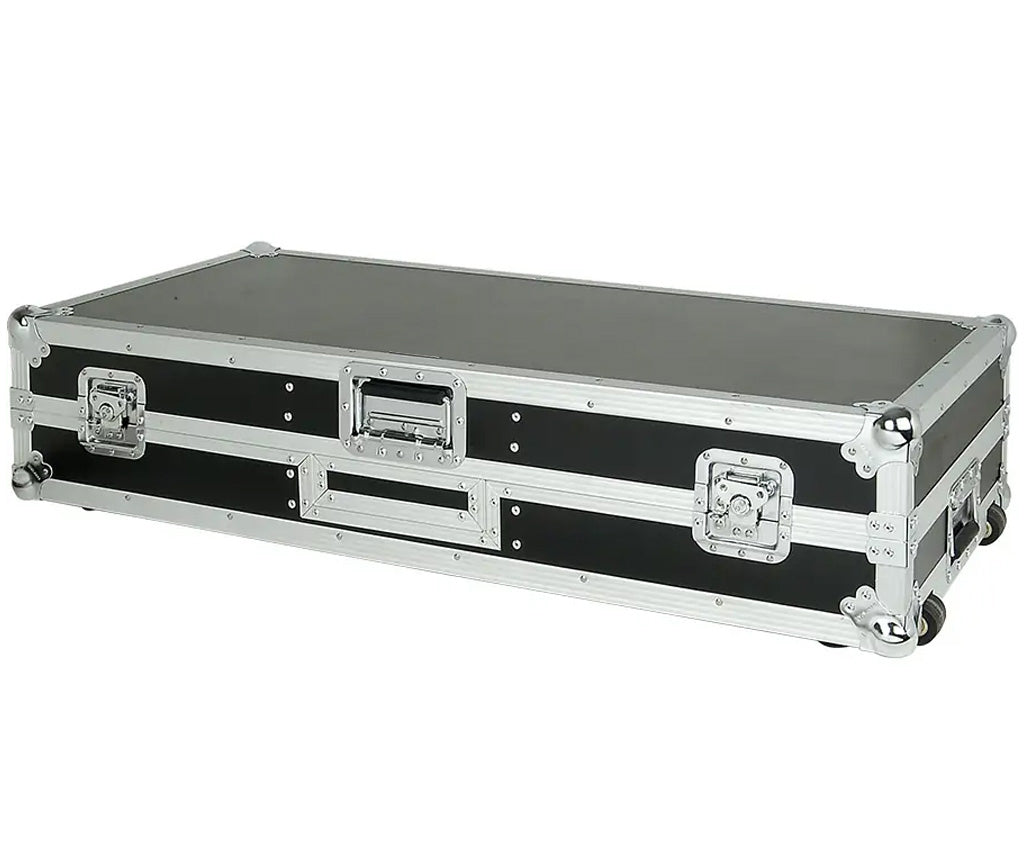 Flightcase para tocadisco batalla | Pioneer® DJM | S9 | NI® KONTROL Z2 | Soporte ordenador y ruedas | Plata