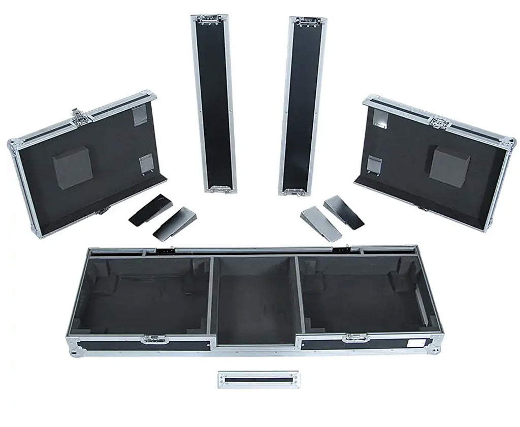 Flightcase para tocadisco normal | Pioneer® DJM | 900NXS2 | Mesa y ruedas | Plata