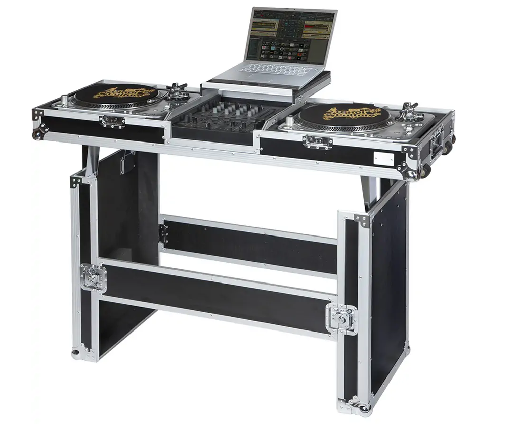 Flightcase para tocadisco normal | Pioneer® DJM | 900NXS2 | Mesa y ruedas | Plata