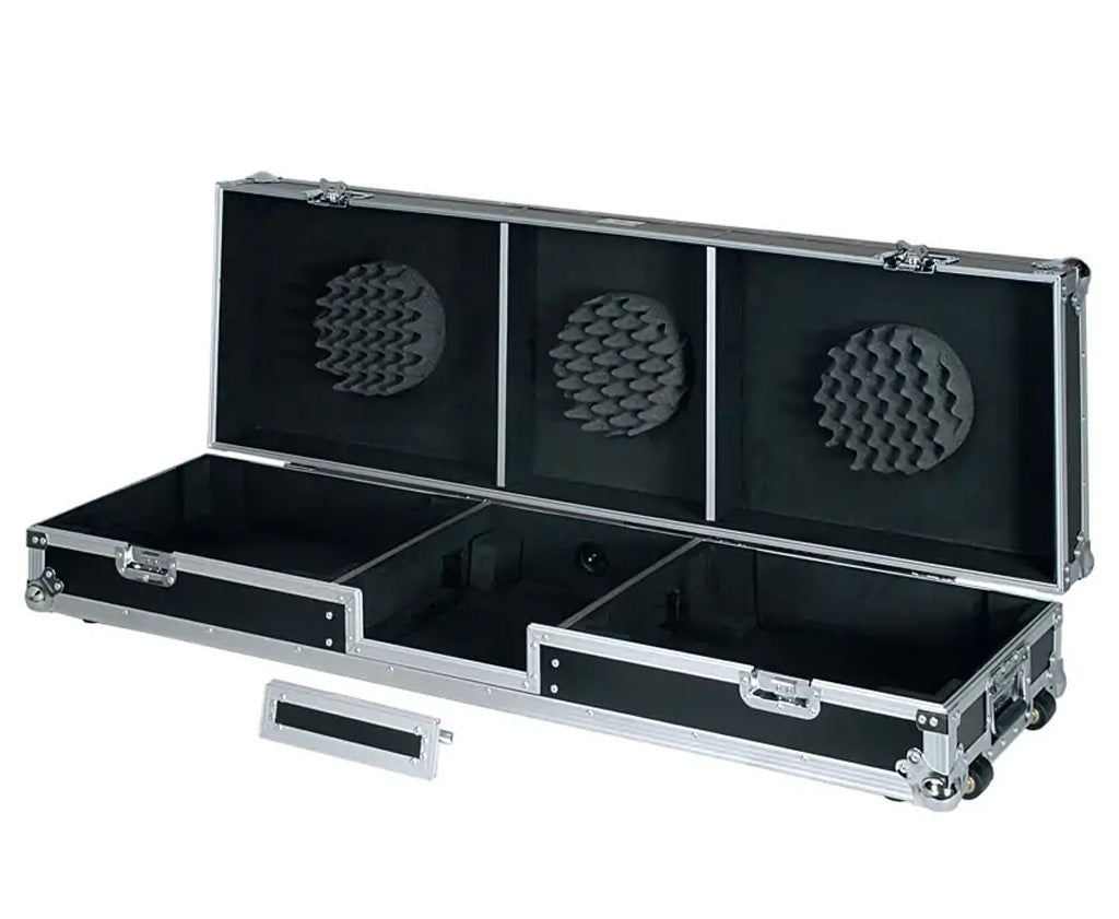 Flightcase para tocadisco normal | Pioneer® DJM | 750MK2 | Ruedas | Plata