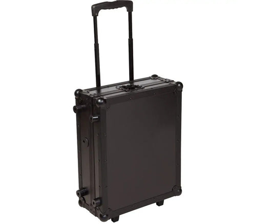 Flightcase Multi formato | Tocadiscos | Trolley y ruedas | Negro