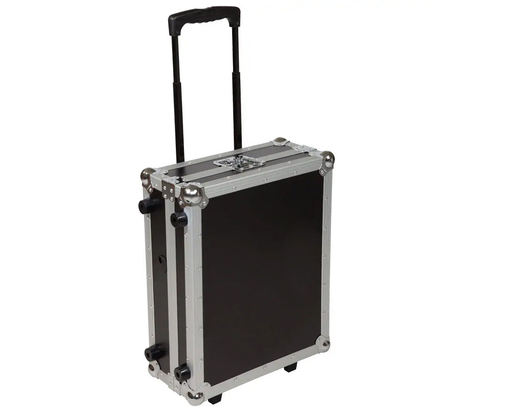 Flightcase Multi formato | Tocadiscos | Trolley y ruedas | Plata