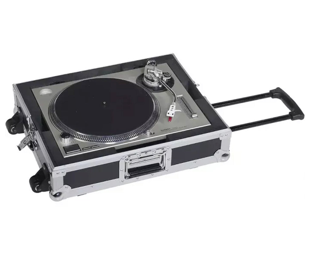 Flightcase Multi formato | Tocadiscos | Trolley y ruedas | Plata