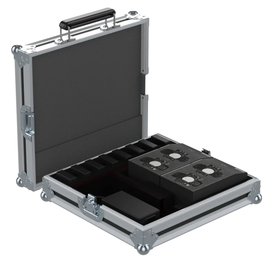 Flightcase para 4 micrófonos | Shure 4x kit B Battery SBC200